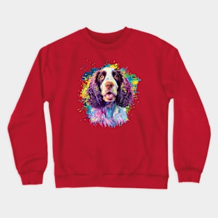 Springer Spaniel Happy Dog Photo Design Crewneck Sweatshirt